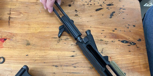 AR 15 Disassembly, removing BCG