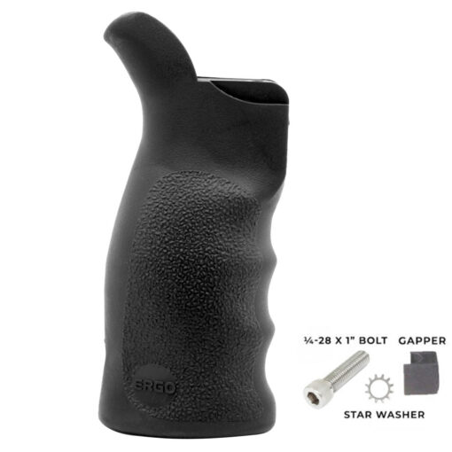 Ergo TDX-0 Tactical Deluxe Zero Angle Precision SureGrip Black - Black Rifle Depot