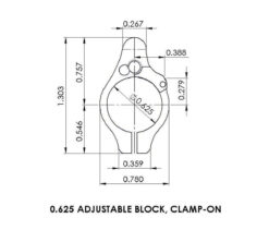 Superlative Arms .625 Adjustable Gas Block - Clamp On - Stainless Steel