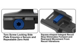 UTG AR-15 Super Slim Fixed Rear Sight, Picatinny, Black