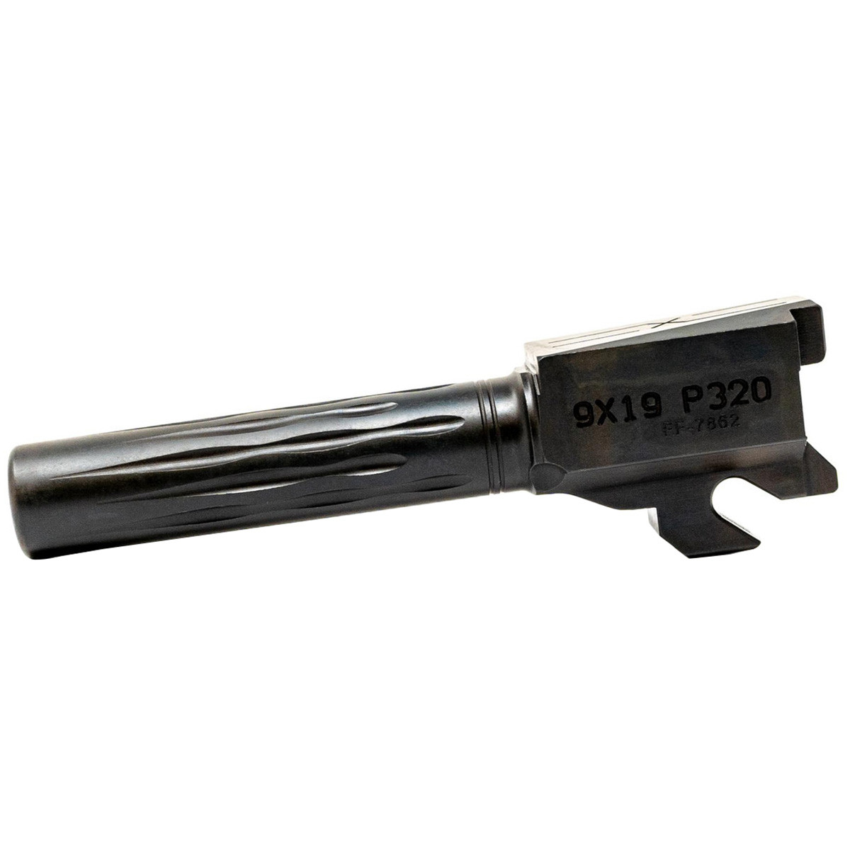 Faxon-Match-Series-Barrel-for-SIG-P320-Compact-w-Patented-Flame-Fluting-416-R-Stainless-QPQ-Nitride-Std.-Length-Non-Threaded-Faxon-Match-Series-Barrel-for-SIG-P320-Compact-w-Patented-Flame-Fluting-416-R-Stainless-QPQ-Nitride-Std.-Length-Non-Threaded Faxon Match Series Barrel for SIG P320 Compact w/ Patented Flame Fluting, 416-R Stainless, QPQ Nitride, Std. Length, Non-Threaded