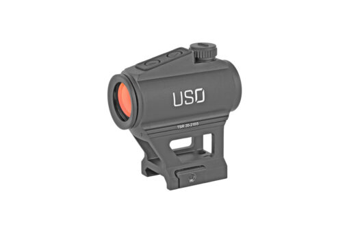 U.S. Optics TSR-1X Reflex Red Dot Sight w/ Riser Mount - 5 MOA Dot - Black Rifle Depot
