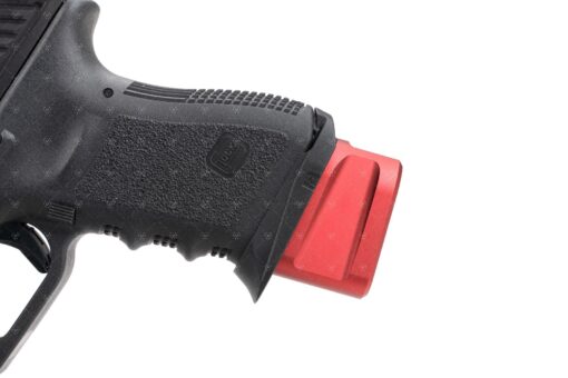 Strike Industries Aluminum Extended Magazine Plate for GLOCK G19 - Red - Black Rifle Depot
