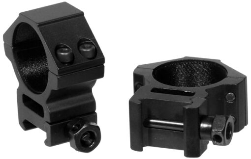 UTG ACCUSHOT 30mm/2PCs Picatinny/Weaver Rings - Medium - Black Rifle Depot