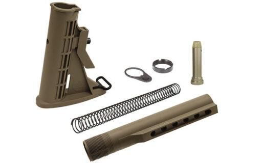 UTG PRO 6-Position Mil-spec Stock Assembly - FDE - Black Rifle Depot