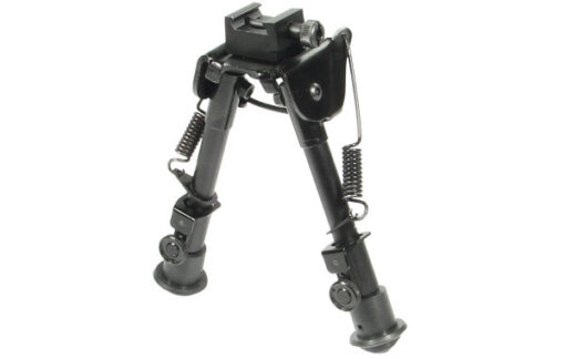 UTG Tactical OP Bipod, Rubber Feet - 6.1"-7.9" - Black Rifle Depot