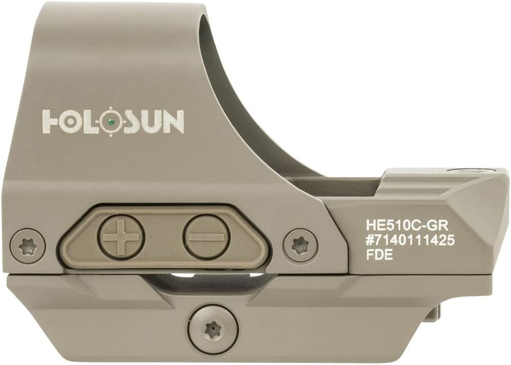 Holosun-HS510C-1x-Open-Reflex-Sight-Green-2-MOA-dot-65-MOA-Circle-Reticle-Flat-Dark-Earth-HS510C-FDE-G-Holosun-HS510C-1x-Open-Reflex-Sight-Green-2-MOA-dot-65-MOA-Circle-Reticle-Flat-Dark-Earth Holosun HS510C 1x Open Reflex Sight, Green 2 MOA dot 65 MOA Circle Reticle, Flat Dark Earth