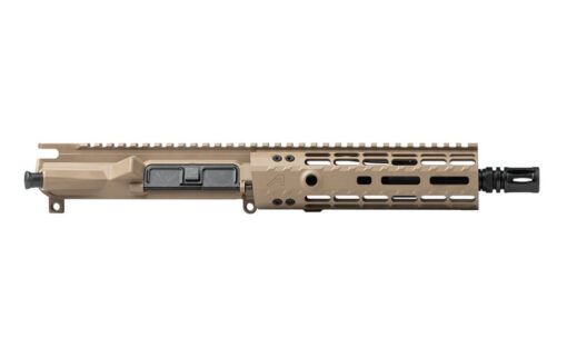 Aero Precision M4E1 Complete Upper, 8" 5.56 Pistol Barrel w/ 7.3" Enhanced Gen 2 Handguard - FDE Cerakote - Black Rifle Depot