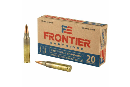 Hornady Frontier Cartridge Lake City 223 Rem 68 Grain Boat Tail Hollow Point Match Rifle Ammo - 20 Rounds - Black Rifle Depot