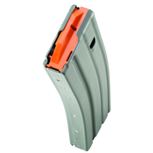 Duramag Speed Replacement Magazine Follower Detachable 30rd 223 Rem, 300 Blackout, 5.56x45mm NATO for AR-15 - Gray with Orange - Black Rifle Depot
