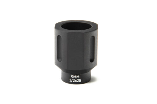 Battle Arms BATTLEARMS 9MM Hex Flash Can - 1/2x28 - Black Rifle Depot