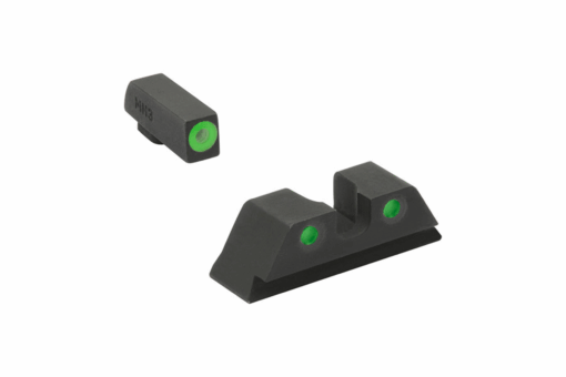 Meprolight LTD HVS Sights for Glock 9mm/.357 SIG/.40/.45 GAP (Green Front, Green Rear) - Black Rifle Depot