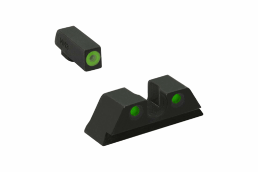 Meprolight Hyper-Bright - Highly Visible Day/Night Self-Illuminated Sights for Glock 42,43,43X,48 - Black Rifle Depot