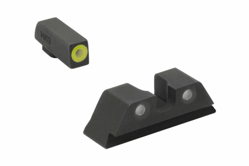Meprolight Hyper Bright Night Sights for Standard Glock 9/357SIG/40/45GAP Tritium Yellow/Green - Black Rifle Depot