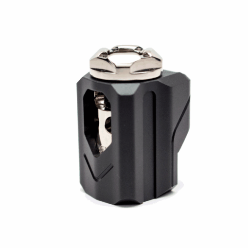 Tyrant Designs Uni-Comp Universal 9mm Pistol Compensator - Nickel/Black - Black Rifle Depot