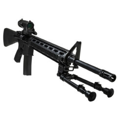 NcSTAR Bipod w/Weaver Quick Release Mount, Universal Barrel Adapter Included, Notched Legs