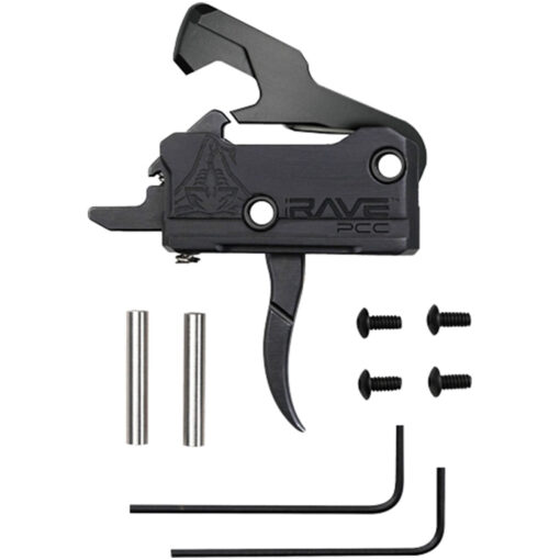 RISE Armament Rave 9mm PCC Trigger with Anti-Walk Pins - Curved - Black Rifle Depot
