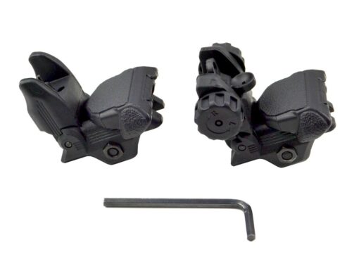 Presma AR-15 Flip-Up Sight Set - Black - Black Rifle Depot