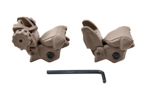 Presma AR-15 Flip-Up Sight Set - Tan - Black Rifle Depot