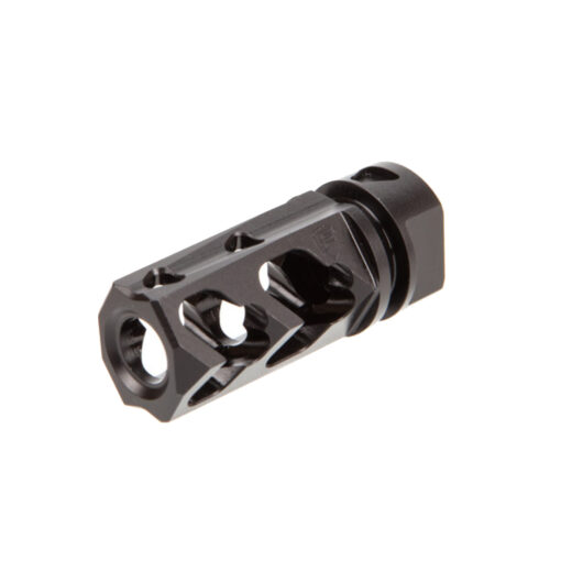 Fortis 9MM Muzzle Brake - Black - 1/2" x 36 TPI - Black Rifle Depot