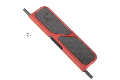 Fortis Billet Dust Cover - Carbon Fiber - Red - 