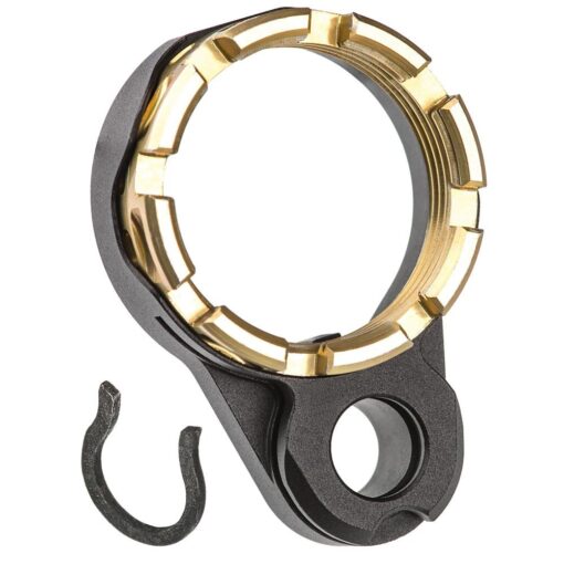 Fortis LE Lightweight Enhanced AR-15 End Plate System - K2 - Castle Nut (Clip) - Gold - Black Rifle Depot