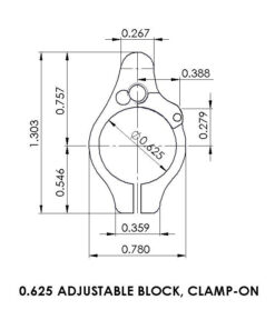 Superlative Arms .625 Adjustable Gas Block - Clamp On - Melonited