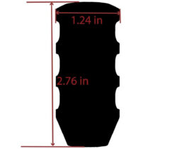 Tanker (Barrett .50 Cal Style) Muzzle Brake 1/2x28 (5.56/.223) - Black Nitride
