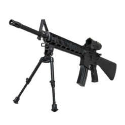 NcSTAR Bipod w/Weaver Quick Release Mount, Universal Barrel Adapter Included, Notched Legs