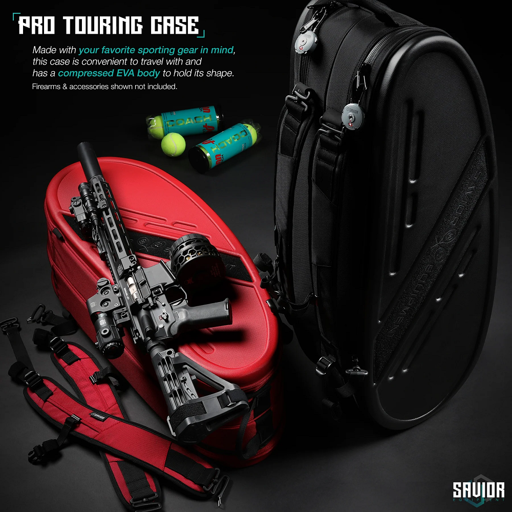 Savior-Equipment-Pro-Touring-30-Tennis-Variant-Bag-wHolders-for-Pistol-Extended-PCC-Rifle-Mag-x2-Battery-and-Holster-Accessories-Black-V1-Savior-Equipment-Pro-Touring-30-Tennis-Variant-Bag-wHolders-for-Pistol-Extended-PCC-Rifle-Mag-x2-Battery-and-Holster-Accessories-Black-V1 Savior Equipment Pro Touring 30" Tennis Variant Bag w/Holders for Pistol, Extended PCC, Rifle Mag x2, Battery, and Holster Accessories - Black V1