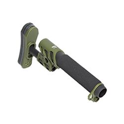 ODIN-Works-Zulu-Adjustable-Stock-w-Padded-Pistol-Buffer-Tube-and-Back-Plate-Ranger-Green