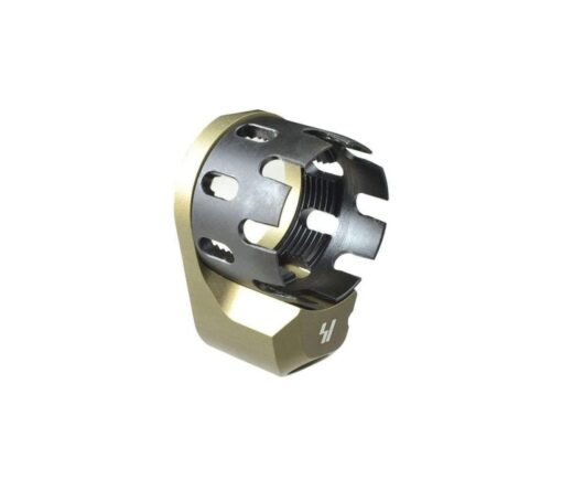 Strike Industries Enhanced Castle Nut-Extended QD End Plate - FDE - Black Rifle Depot