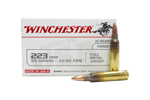Winchester USA .223 Ammo 55 Grain FMJ USA White Box - 1000 round case - Black Rifle Depot