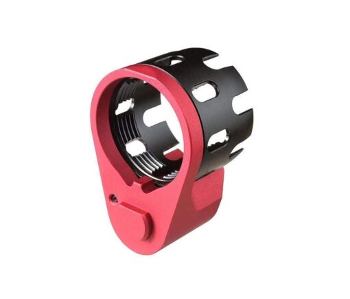 Strike Industries Enhanced Castle Nut-Extended QD End Plate - Red - Black Rifle Depot
