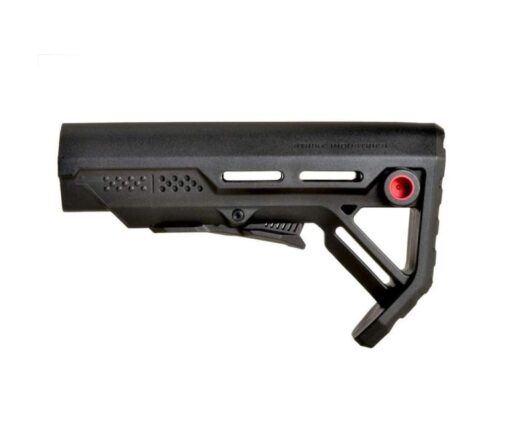 Strike Industries MOD-1 Stock (Black, FDE, Red, Blue) - Black/Red - Black Rifle Depot