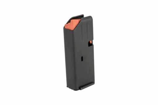 DURAMAG Stainless Steel 9mm Luger Colt Style Magazine - Orange Follower - 10 Round - Black Rifle Depot