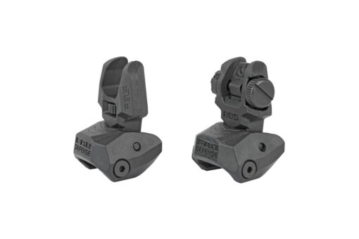 FAB Defense USIQ Front and Rear Flip-Up Sight Set - Black - Black Rifle Depot