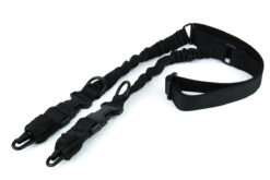 2 to 1 Point Double Bungee Rifle Sling - Black