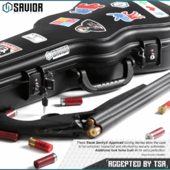 Savior Equipment Discreet Violin Case w/ Built In Synthetic Rubber Molle system, TSA Locks and Keys, Sticker, and 2x Tie Down Strap -Black