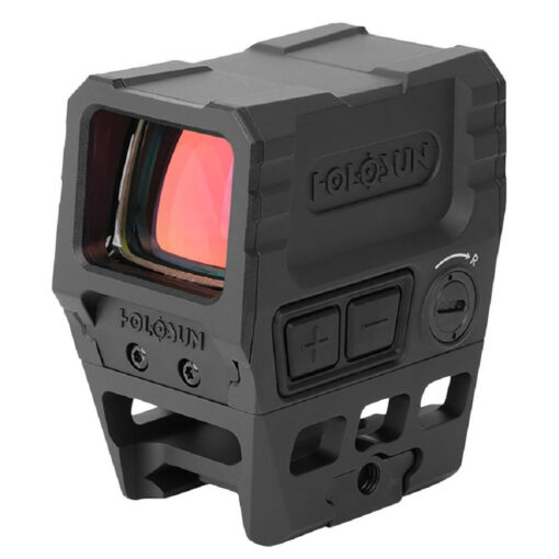 Holosun AEMS CORE Black Anodized 1x 2 MOA Illuminated Green Dot Reticle Features Lower 1/3 Co-Witness Mount - Black Rifle Depot