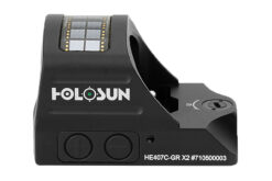 Holosun HE407C X2 Black Anodized 1x 2 MOA Green Dot Reticle