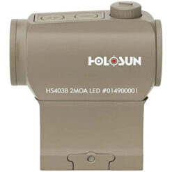 Holosun HS403BFDE HS403B Flat Dark Earth Anodized 1x 2 MOA Red Dot Reticle Includes Battery/Cover/Lens Cloth/Mounts/T10 L Key