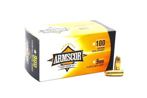 Armscor 9mm ARM50444 115 Grain Full Metal Jacket Ammunition - 1200rd Case - Black Rifle Depot