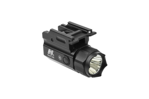 NcSTAR 150 Lumen LED Compact Pistol/Rifle Flashlight QR w/Strobe - Black Rifle Depot