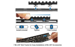 UTG PRO AR-15 Super Slim M-LOK Drop-in Car Length Rail Black
