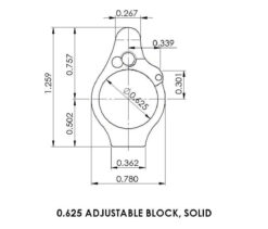 Superlative Arms .625 Adjustable Gas Block - Solid - Melonited