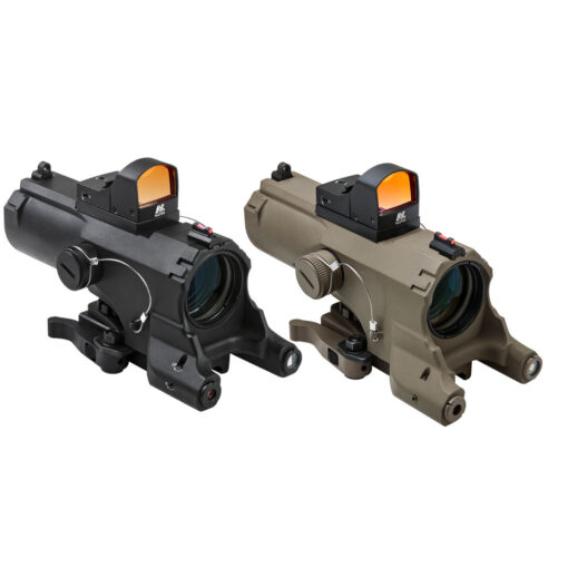 VISM ECO 4XScope/Laser & NAV LED/Micro Red Dot - Black - Black Rifle Depot
