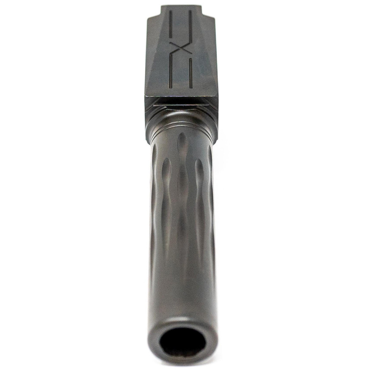 Faxon-Match-Series-Barrel-for-SIG-P320-Compact-w-Patented-Flame-Fluting-416-R-Stainless-QPQ-Nitride-Std.-Length-Non-Threaded-Faxon-Match-Series-Barrel-for-SIG-P320-Compact-w-Patented-Flame-Fluting-416-R-Stainless-QPQ-Nitride-Std.-Length-Non-Threaded Faxon Match Series Barrel for SIG P320 Compact w/ Patented Flame Fluting, 416-R Stainless, QPQ Nitride, Std. Length, Non-Threaded