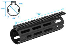 UTG PRO AR-15 Super Slim M-LOK Drop-in Car Length Rail Black
