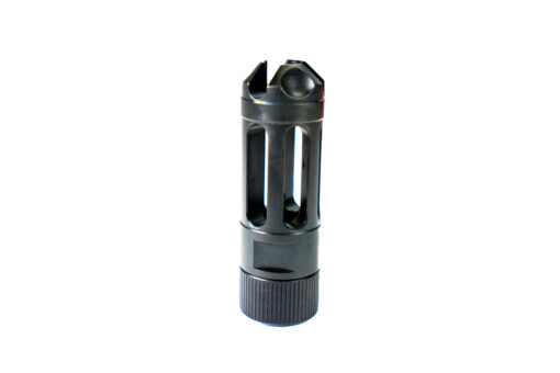 Faxon 9mm/350 Legend MuzzLok Ported Flash Hider, Steel, QPQ Nitride - Black Rifle Depot